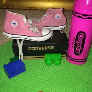Pink Hi-Top Converse | Toddler Size 9/10